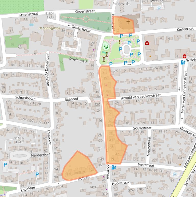 Kaart van postcodegebied 4847AA.