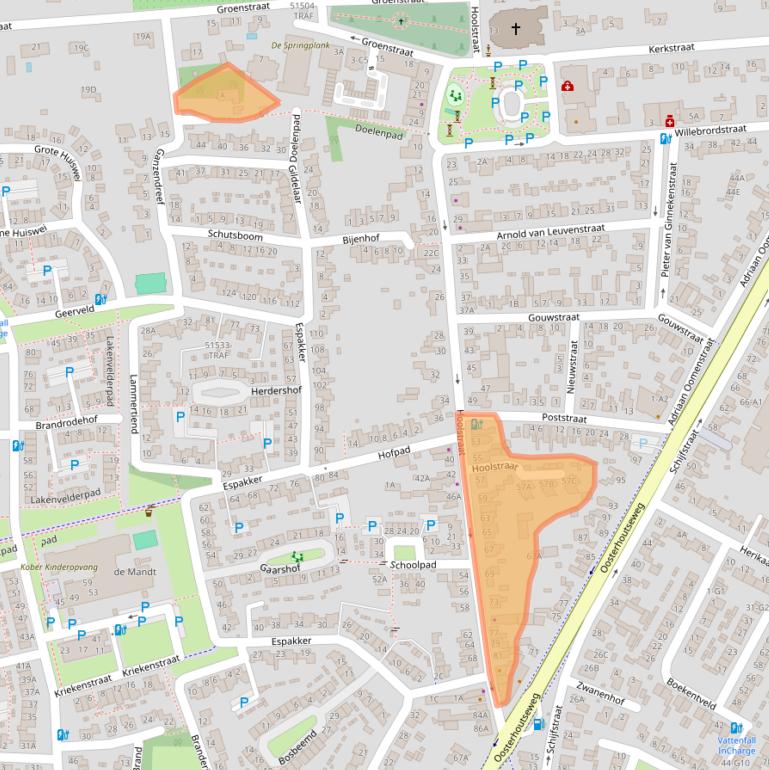 Kaart van postcodegebied 4847AB.