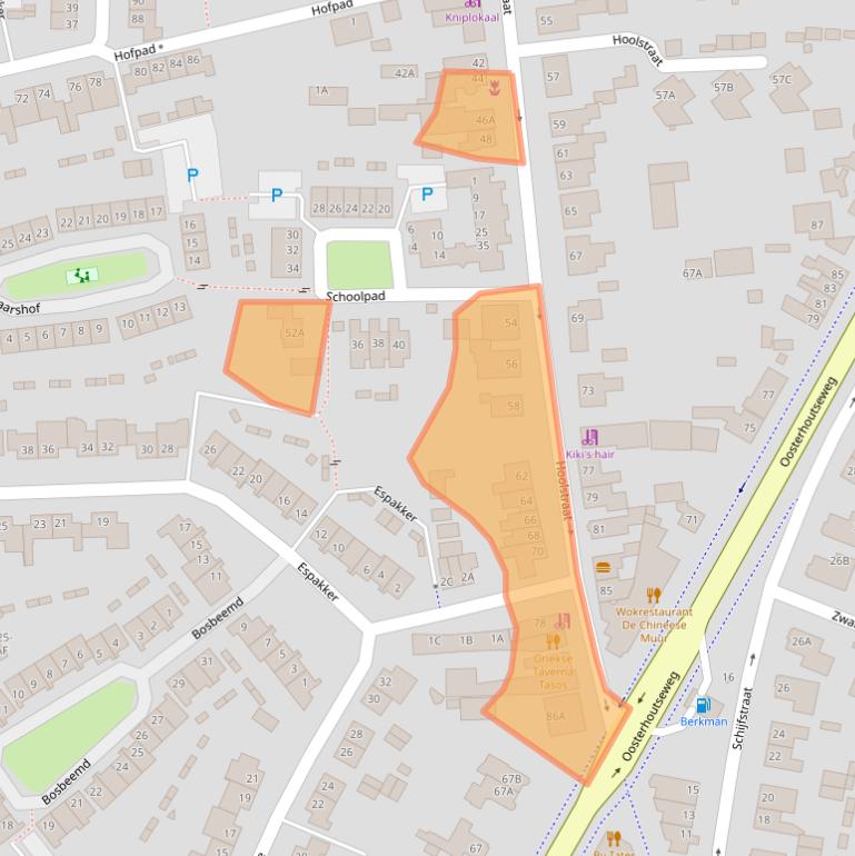 Kaart van postcodegebied 4847AD.