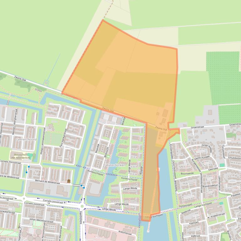 Kaart van postcodegebied 4847AG.