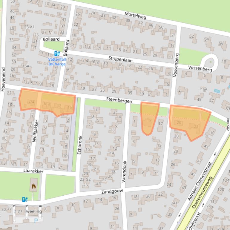 Kaart van postcodegebied 4847AS.