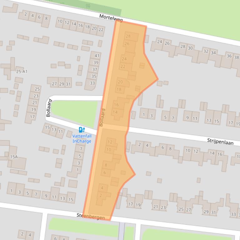 Kaart van postcodegebied 4847AZ.