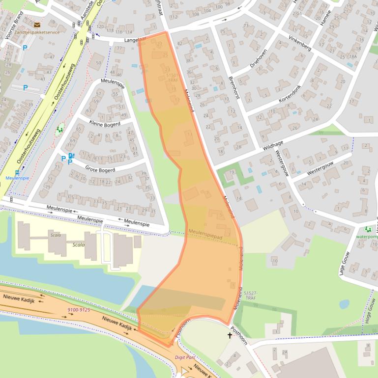 Kaart van postcodegebied 4847CH.