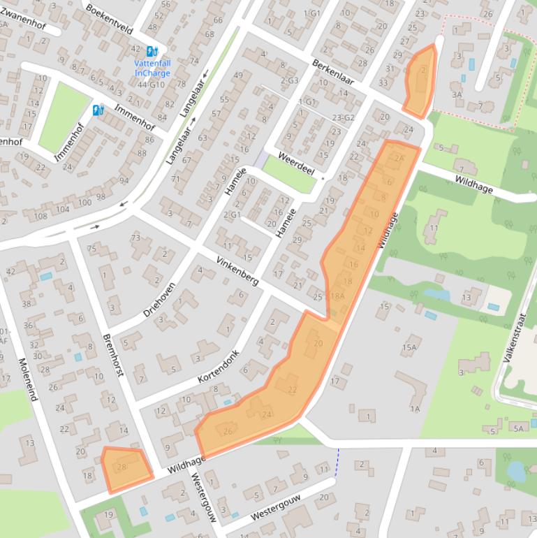 Kaart van postcodegebied 4847CR.