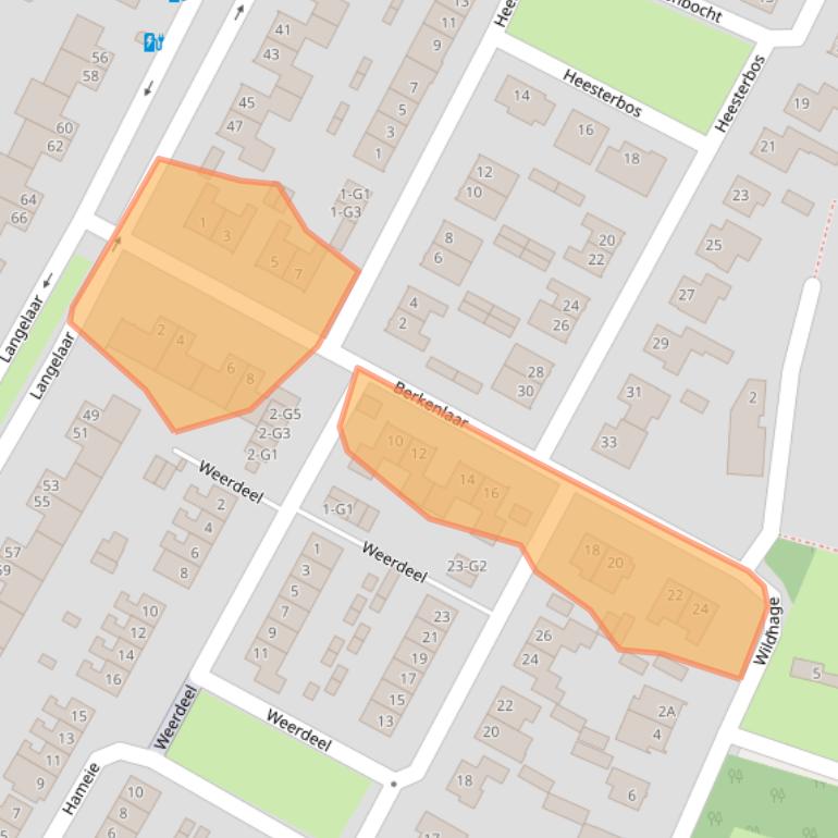 Kaart van postcodegebied 4847CT.