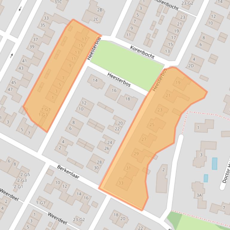 Kaart van postcodegebied 4847CW.