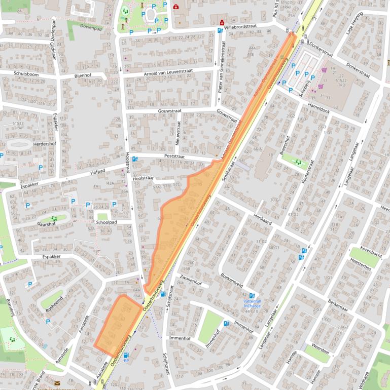 Kaart van postcodegebied 4847DA.