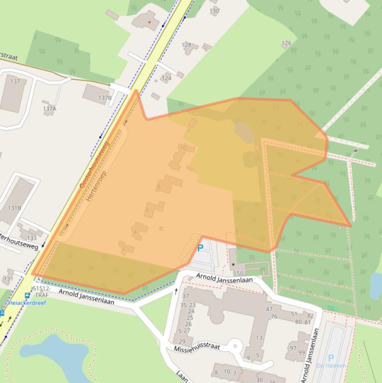 Kaart van postcodegebied 4847DC.