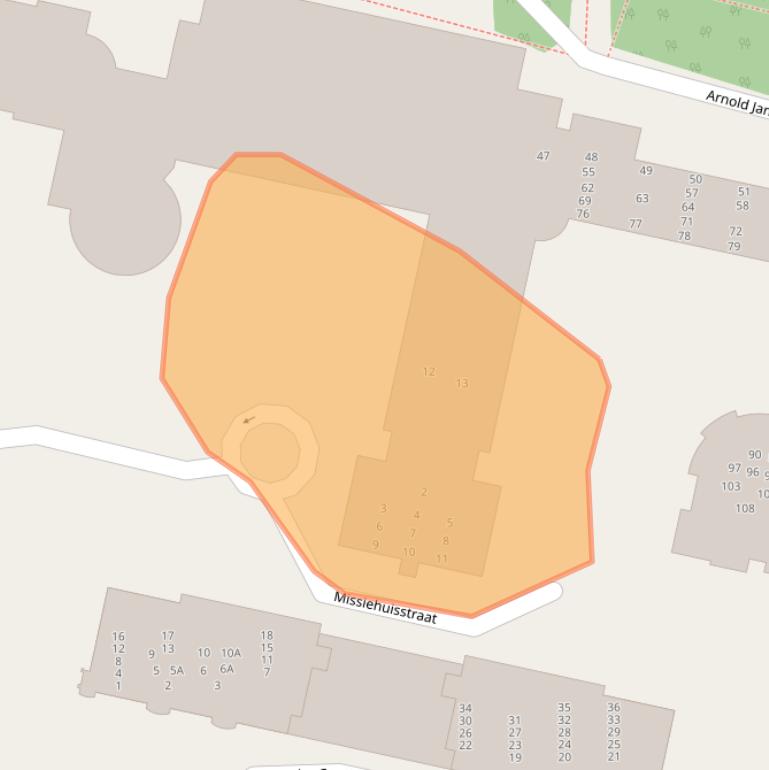 Kaart van postcodegebied 4847DD.