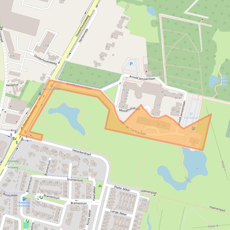 Kaart van postcodegebied 4847DG.