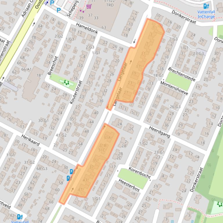 Kaart van postcodegebied 4847EK.