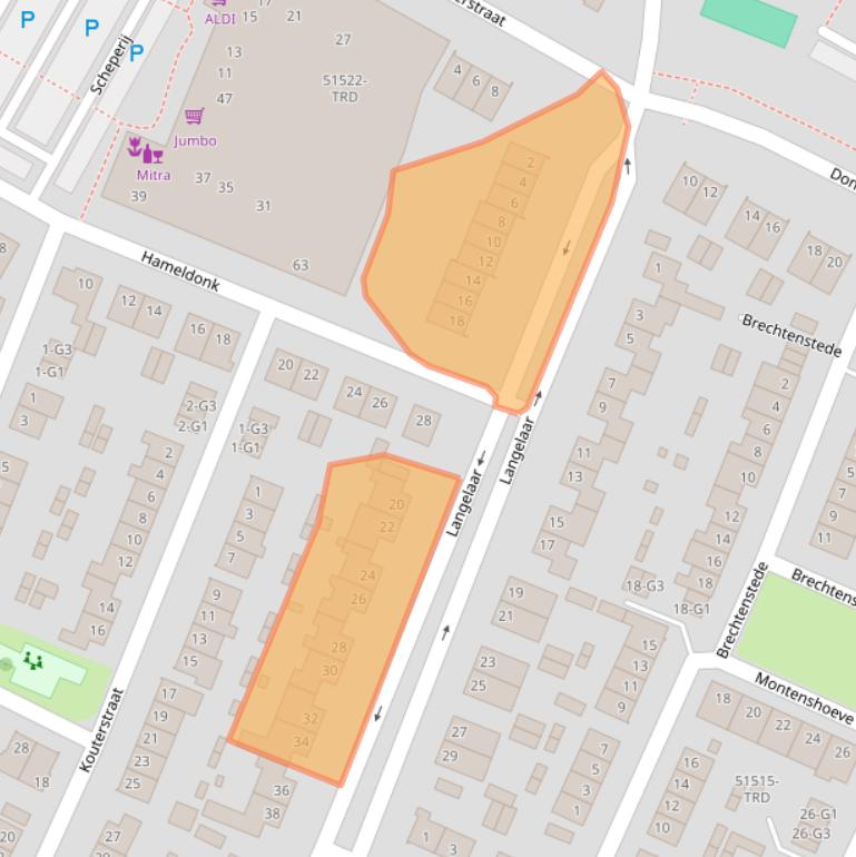 Kaart van postcodegebied 4847EM.