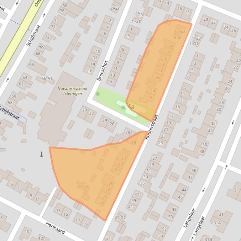 Kaart van postcodegebied 4847EV.