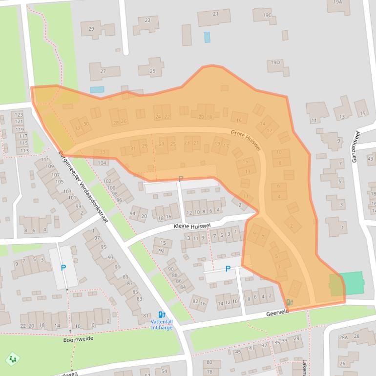 Kaart van postcodegebied 4847GA.