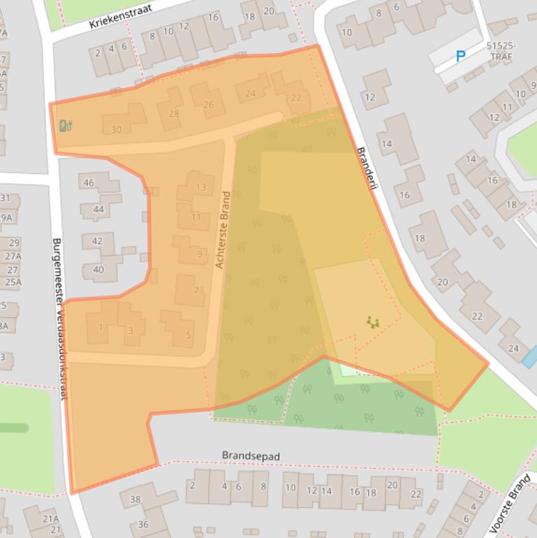 Kaart van postcodegebied 4847GP.