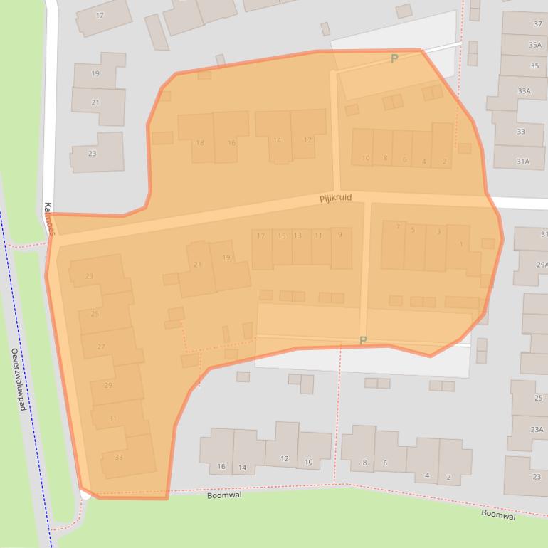 Kaart van postcodegebied 4847GR.