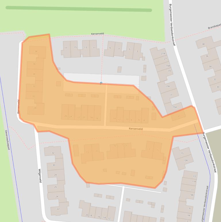 Kaart van postcodegebied 4847GT.