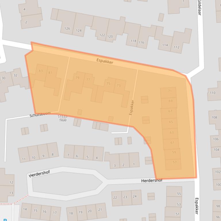 Kaart van postcodegebied 4847HC.