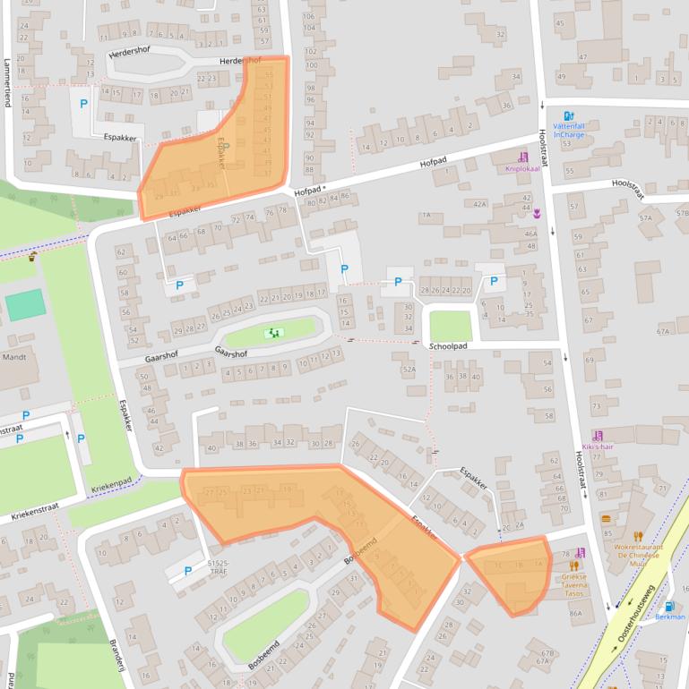 Kaart van postcodegebied 4847HD.