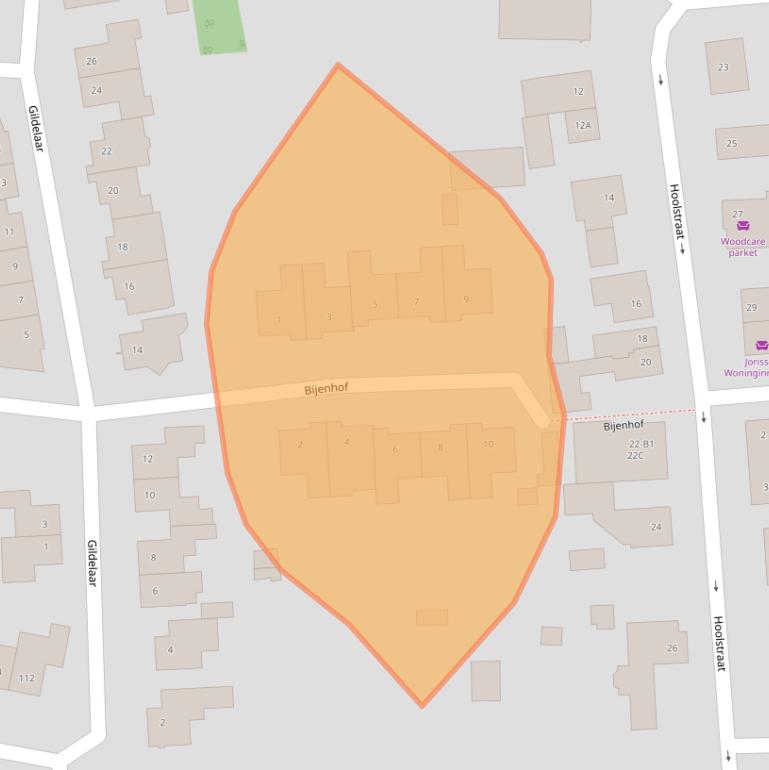 Kaart van postcodegebied 4847HG.