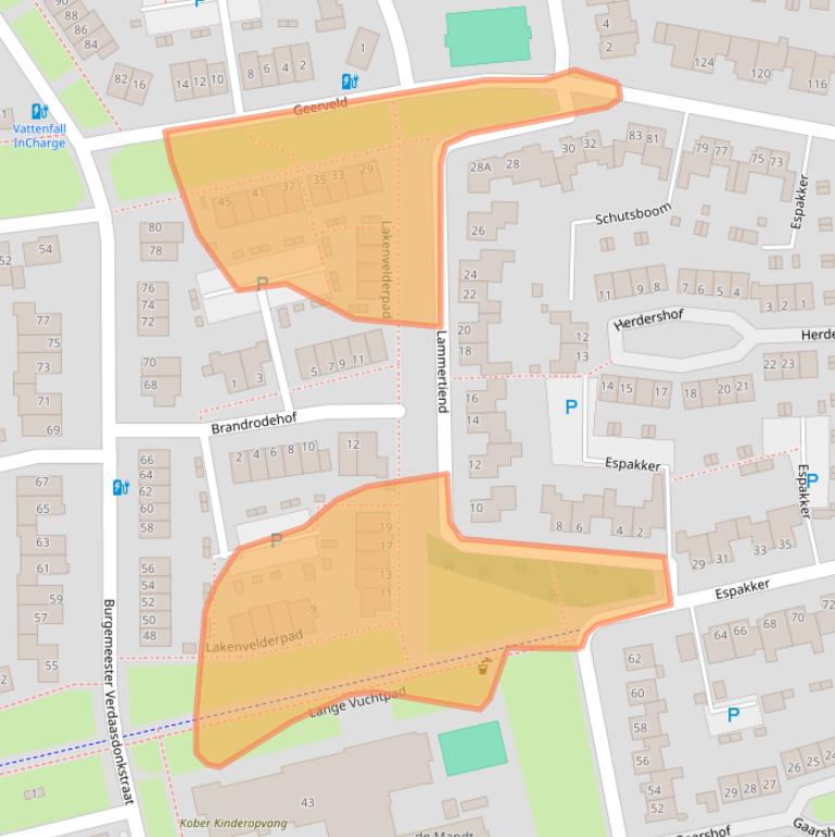 Kaart van postcodegebied 4847HJ.