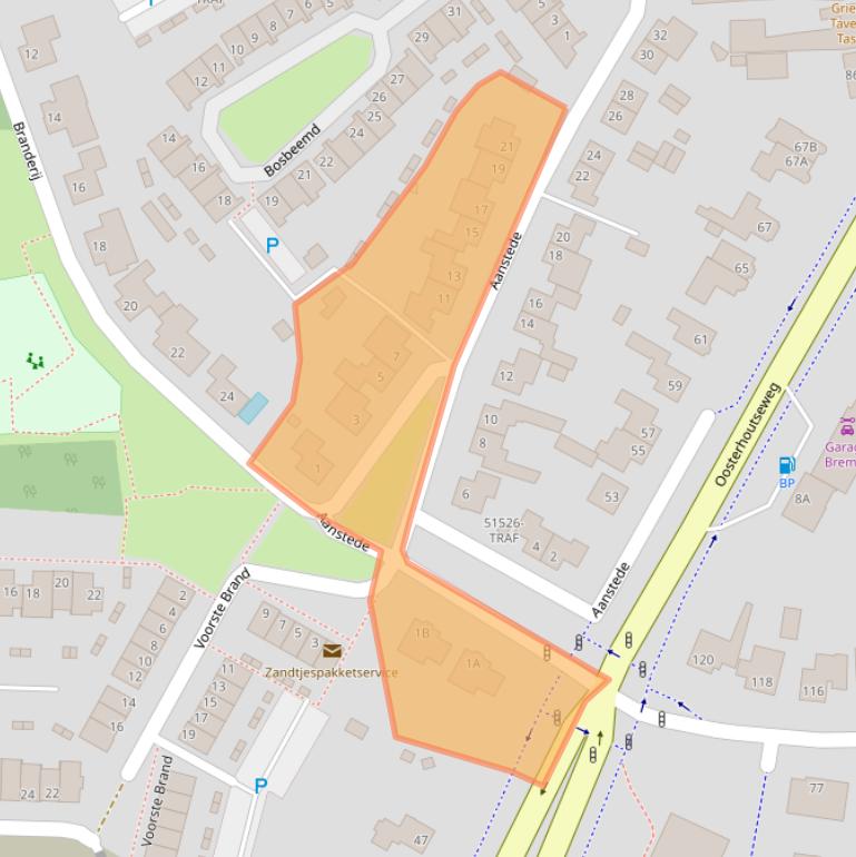 Kaart van postcodegebied 4847HL.