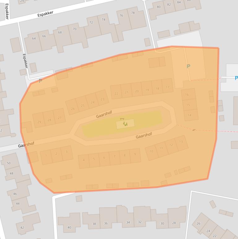 Kaart van postcodegebied 4847HP.
