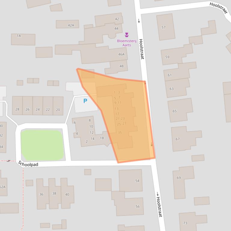 Kaart van postcodegebied 4847HS.