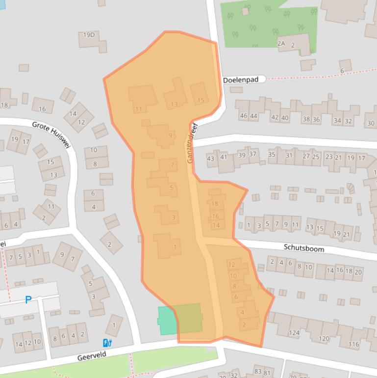 Kaart van postcodegebied 4847HX.