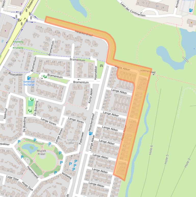 Kaart van postcodegebied 4847KN.