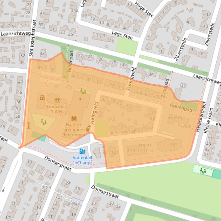 Kaart van postcodegebied 4847KS.