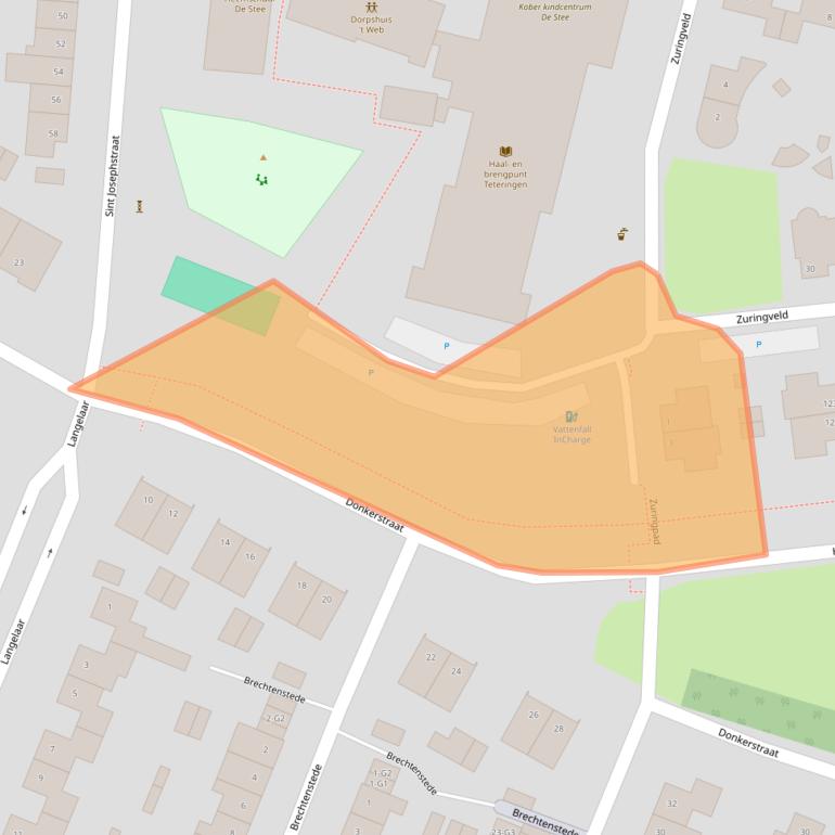 Kaart van postcodegebied 4847KT.