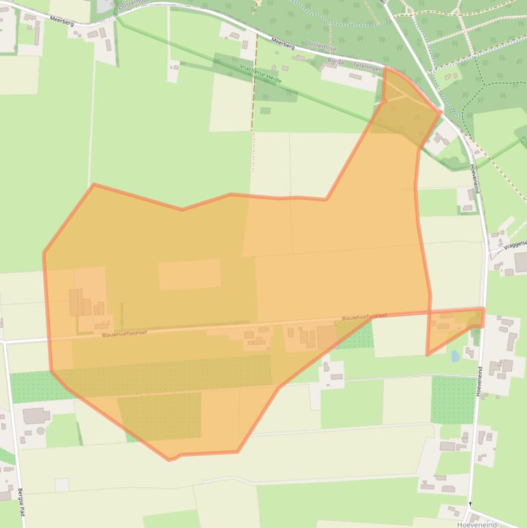 Kaart van postcodegebied 4847ND.