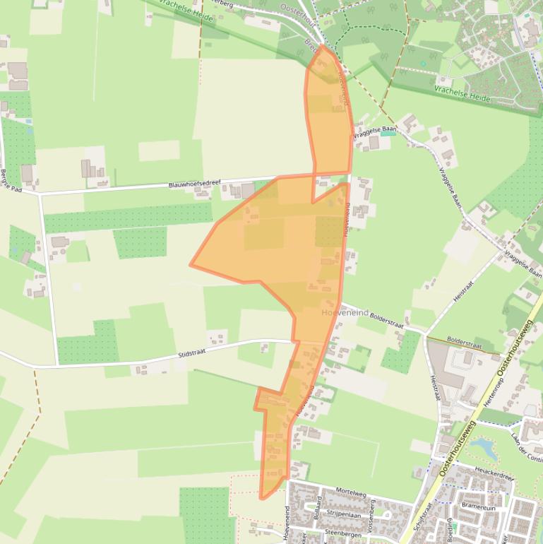 Kaart van postcodegebied 4847NE.