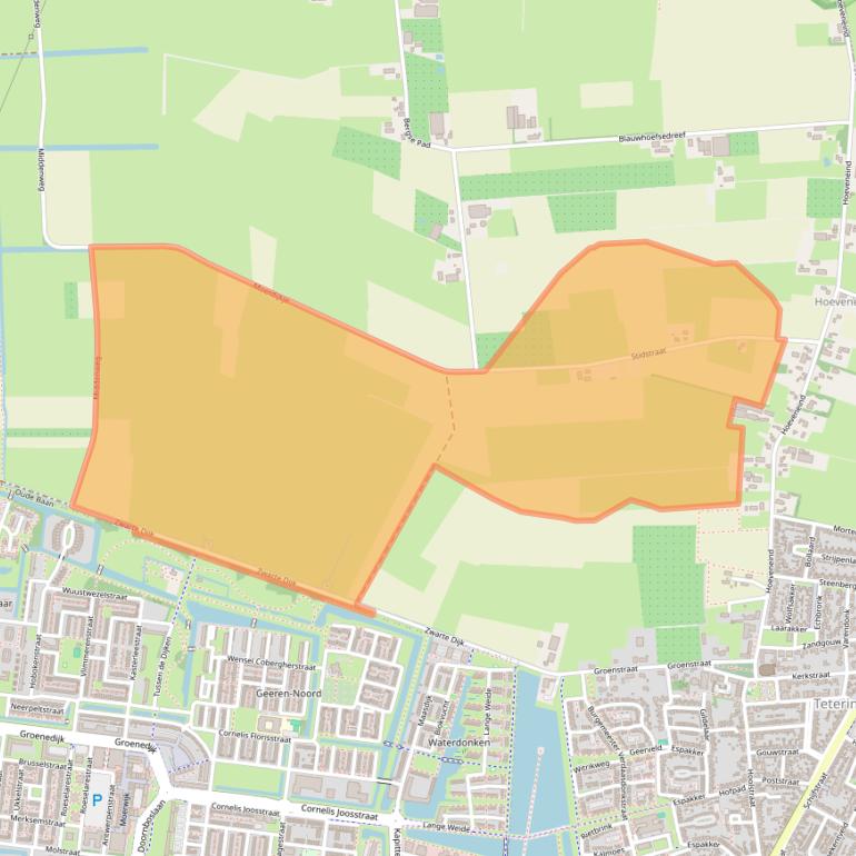 Kaart van postcodegebied 4847NJ.