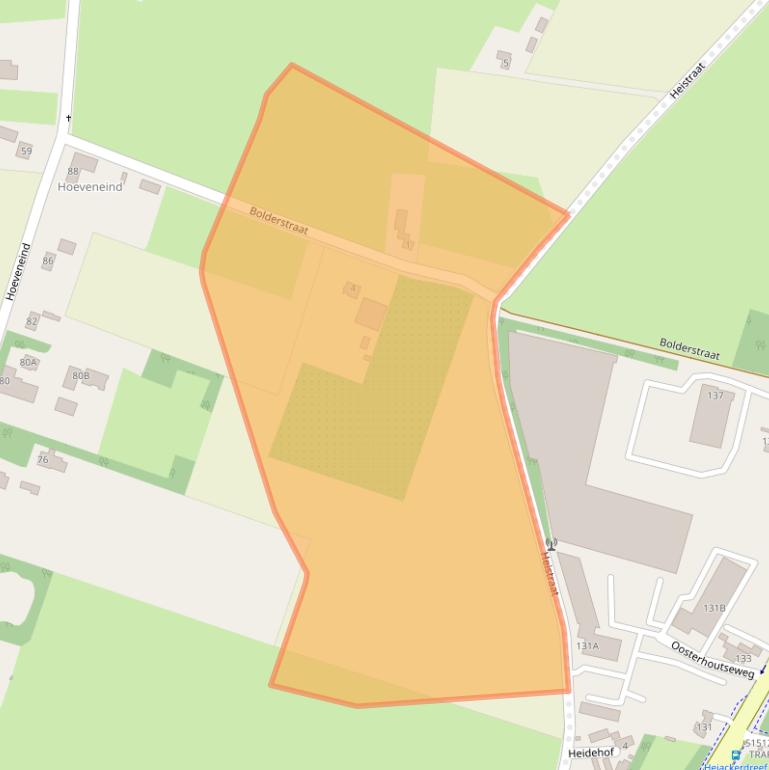 Kaart van postcodegebied 4847NP.