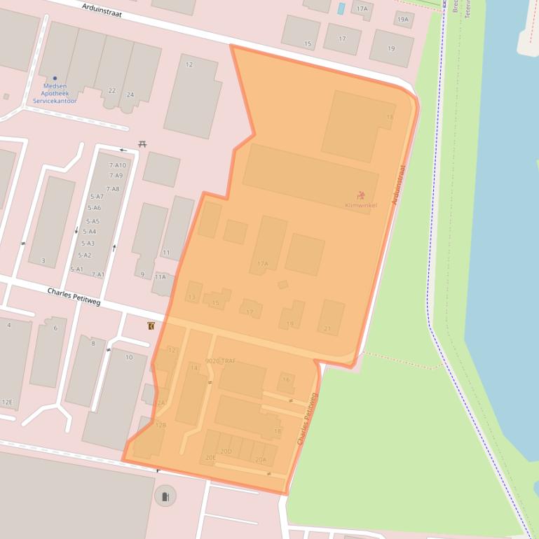 Kaart van postcodegebied 4847NW.