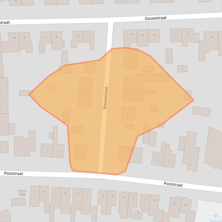 Kaart van postcodegebied 4847RB.