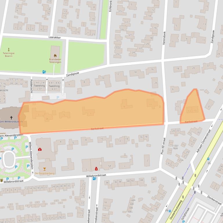 Kaart van postcodegebied 4847RM.