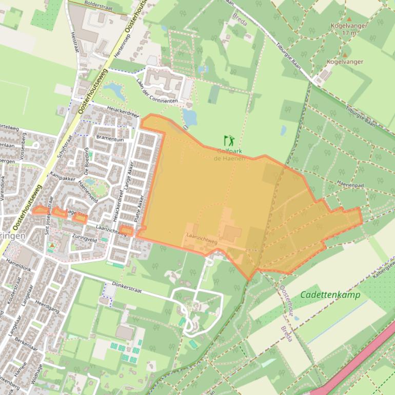 Kaart van postcodegebied 4847SH.