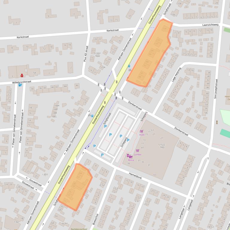 Kaart van postcodegebied 4847SN.