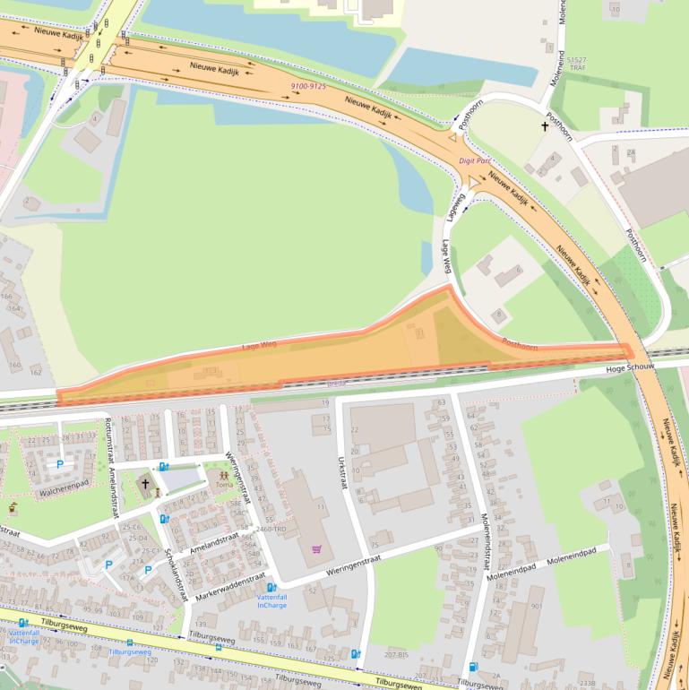 Kaart van postcodegebied 4847TD.