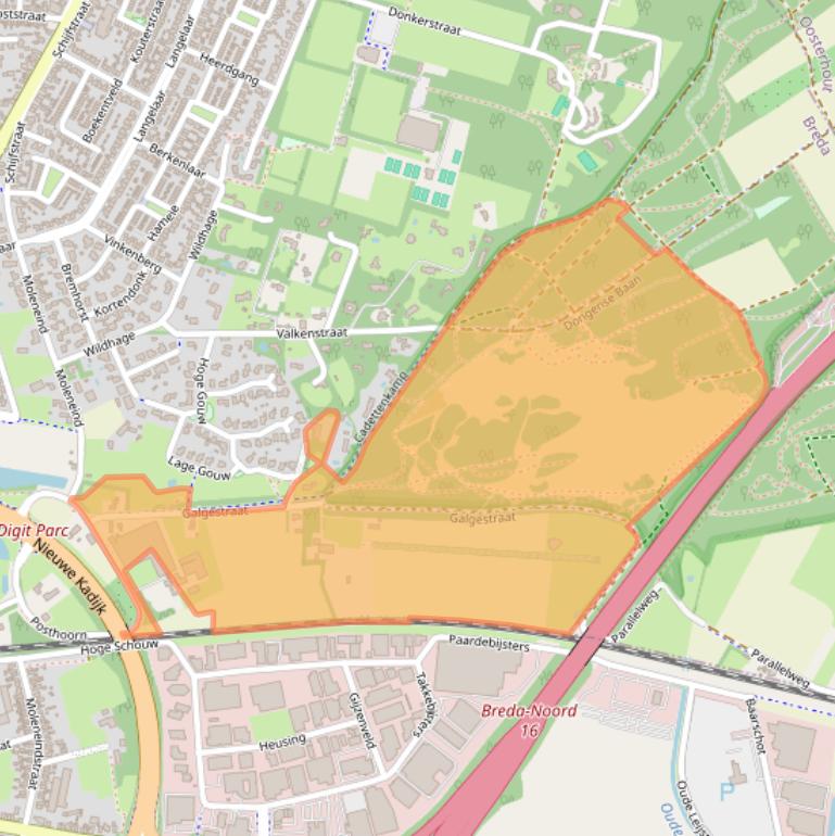 Kaart van postcodegebied 4847TE.