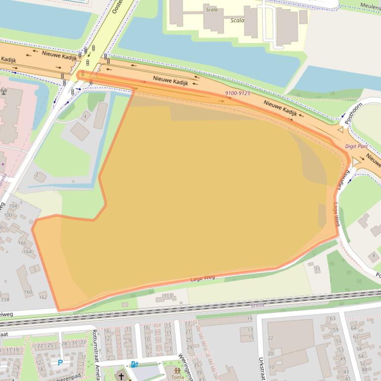 Kaart van postcodegebied 4847TL.