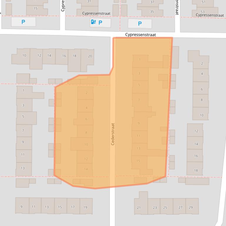 Kaart van postcodegebied 4849AL.