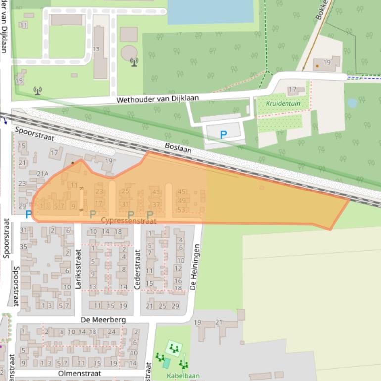 Kaart van postcodegebied 4849AN.