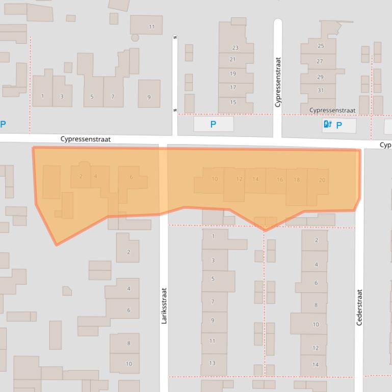 Kaart van postcodegebied 4849AP.