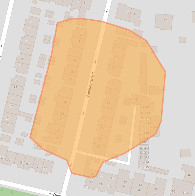 Kaart van postcodegebied 4849BA.