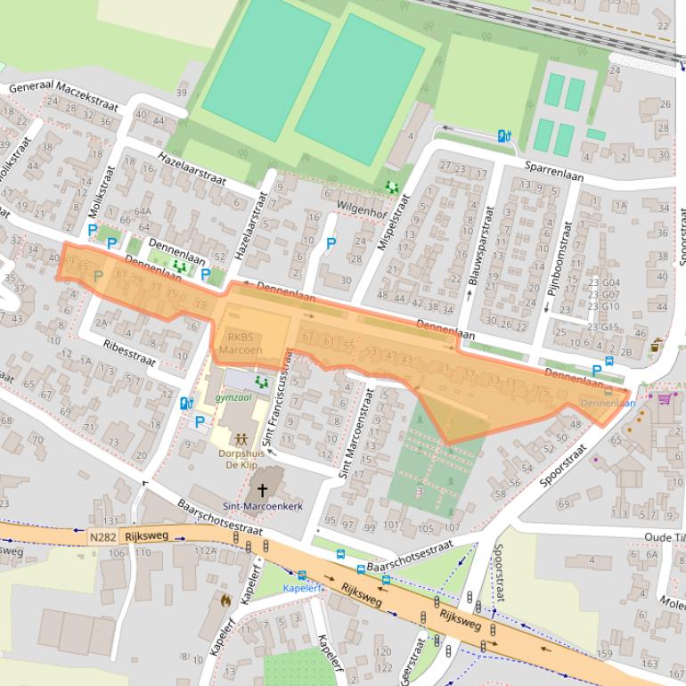 Kaart van postcodegebied 4849BD.