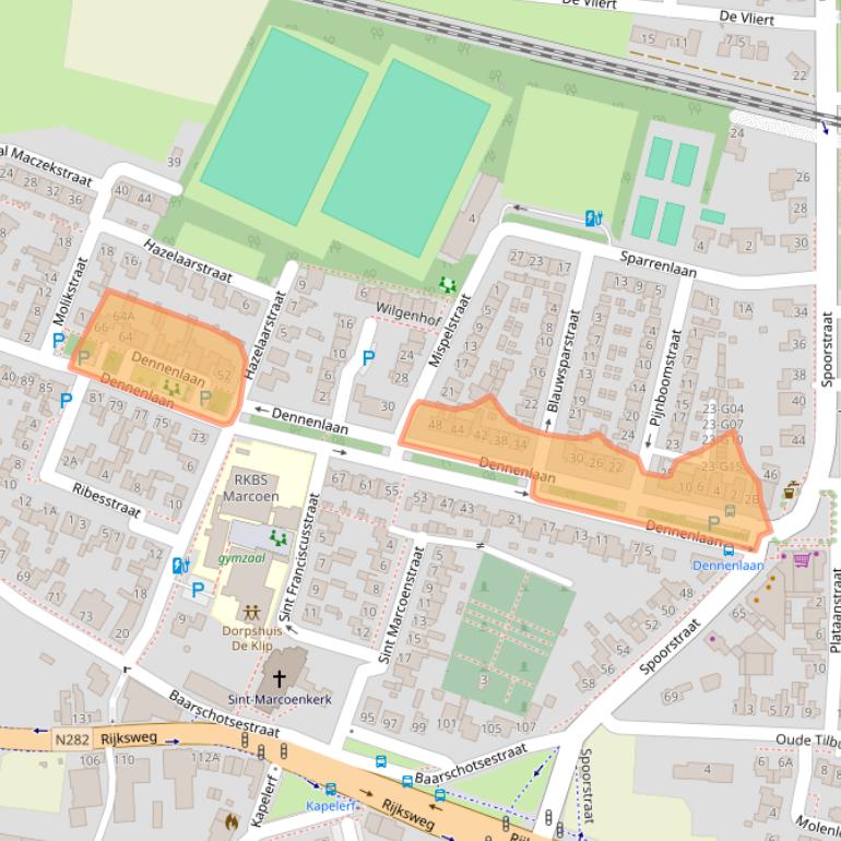 Kaart van postcodegebied 4849BE.